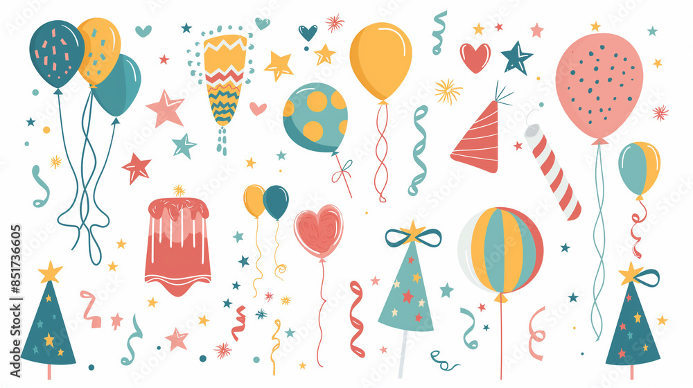 Icons Set for Celebrate good times Icons Set for Celebrate good times