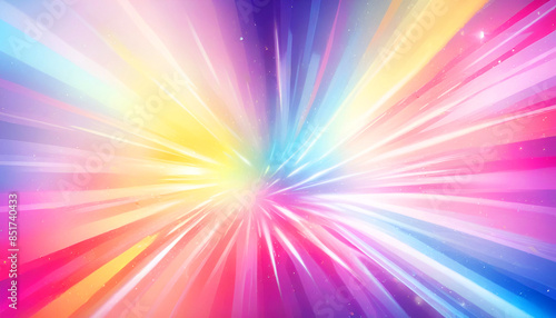Wallpaper Mural Beautiful radiating rainbow colored light background Torontodigital.ca