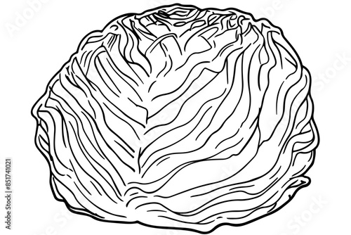 Sauerkraut outline hand drawn