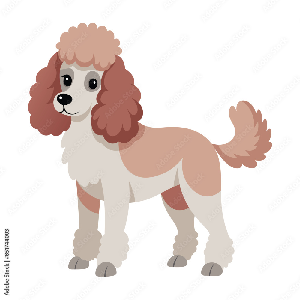 Fototapeta premium Poodle dog isolated on white background