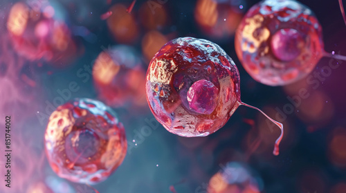 Medical illustration of a man with transparent skin displaying fungal infection in the lungs