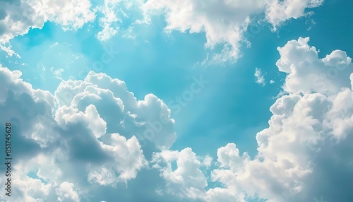 heavenly abstract background with fluffy white clouds and soft blue sky dreamy ethereal texture