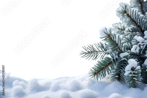 frosted spruce branches