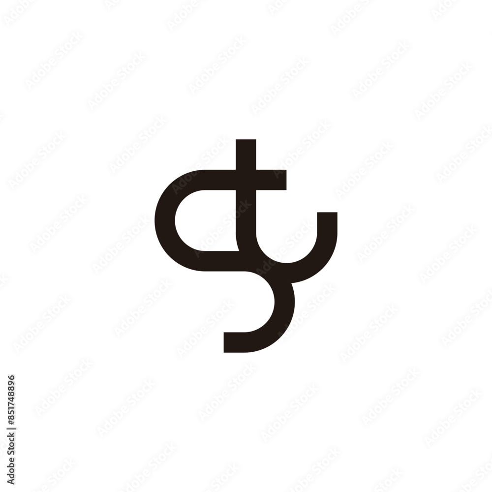 letter st linked geometric line simple logo vector letter st linked geometric line simple logo vector