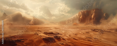 Across the barren sands of a desert world, winds whisper tales of civilizations long lost to the ravages of time. photo