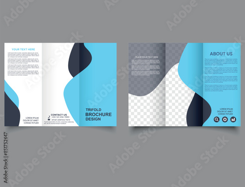 Minimal, Creative and professional Trifold or curriculum vitae template design for print Vector