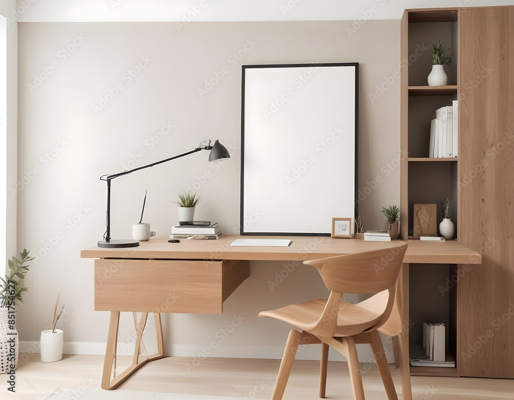 Mockup poster frames on the wall of the bedroom. Modern Interior mockup. Apartment background. Modern Japandi interior design. 3D render Mockup poster frames on the wall of the bedroom. Modern Interior mockup. Apartment background. Modern Japandi interior design. 3D render
