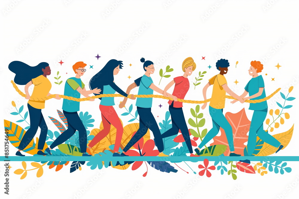 Fototapeta premium people be in unity together