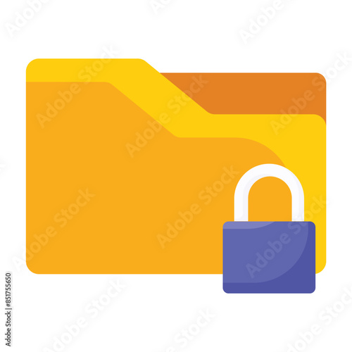 Folder lock icon. Subtable to place on security, crime, etc.