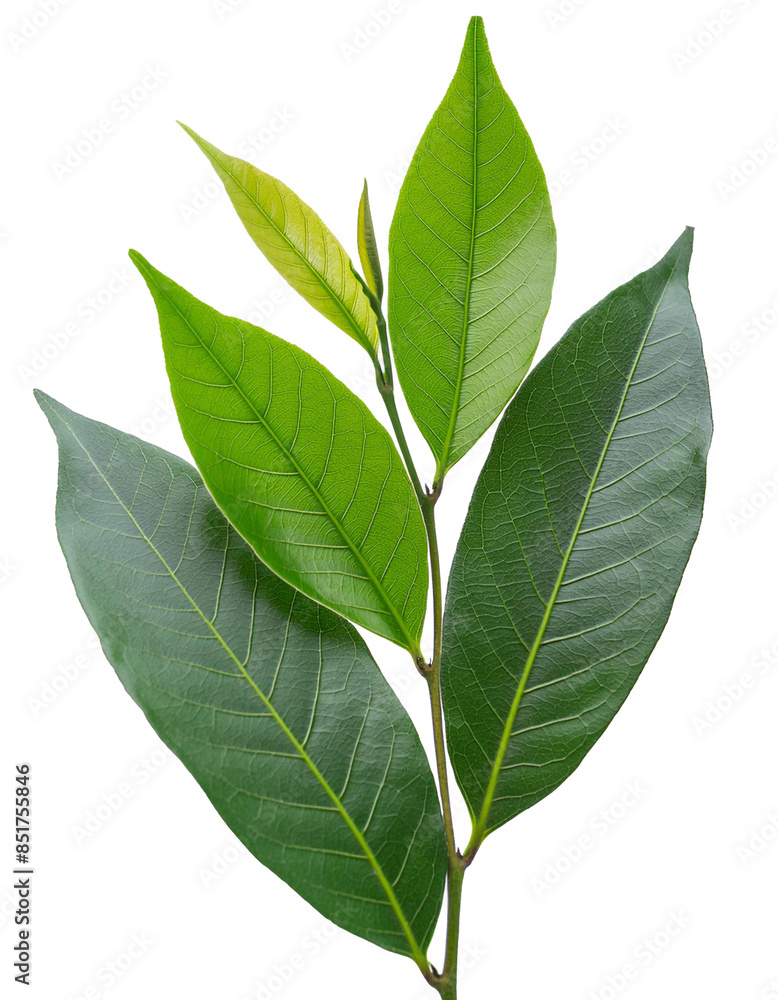 Obraz premium High detail of young green leaves, ideal for graphic design