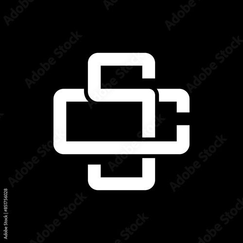 CS or SC monogram logos overlapping.	