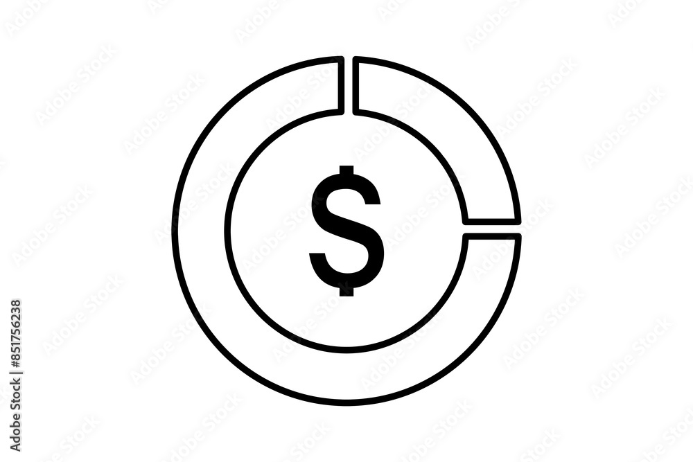Pie chart icon. icon related to accounting. suitable for web site, app, user interfaces, printable etc. line icon style. simple vector design editable Pie chart icon. icon related to accounting. suitable for web site, app, user interfaces, printable etc. line icon style. simple vector design editable
