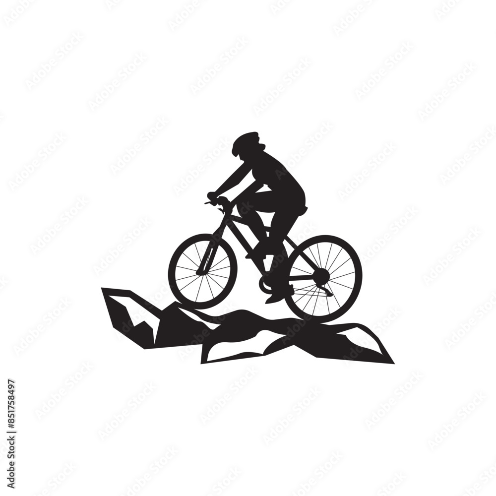 Fototapeta premium Cycling logo symbol icon, vector illustration template design