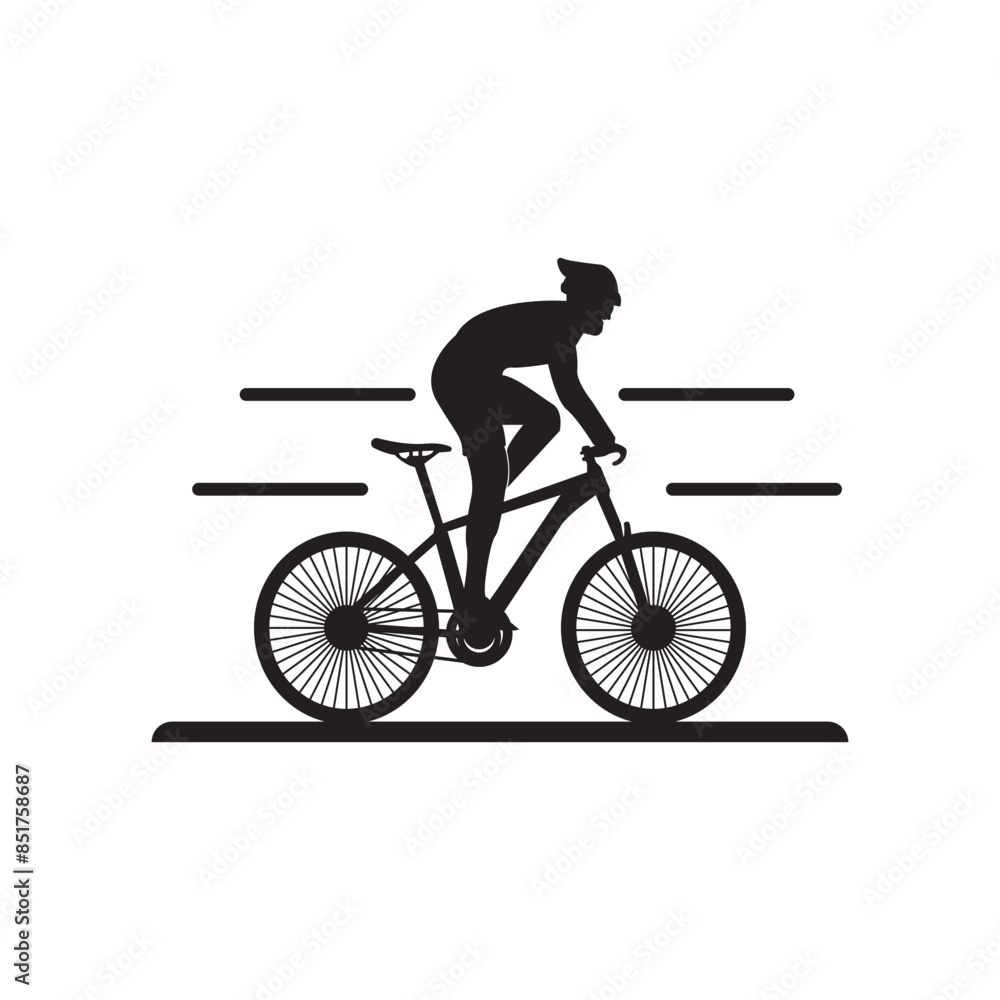 Fototapeta premium Cycling logo symbol icon, vector illustration template design