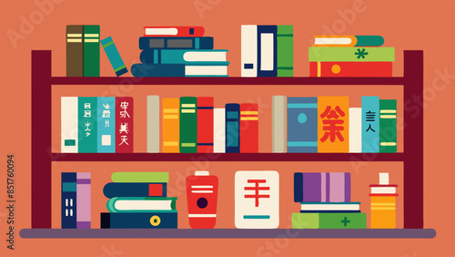 illustration of a bookshelf