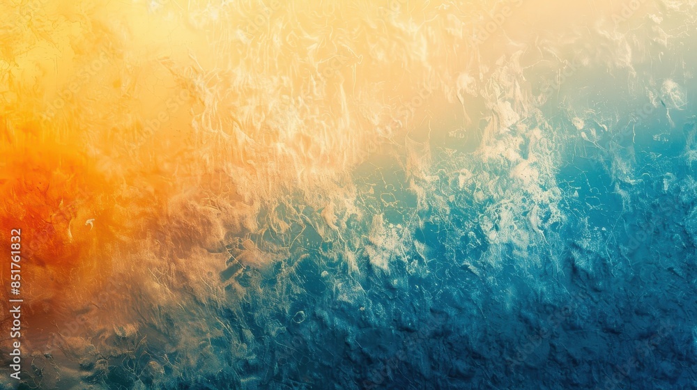 Fototapeta premium Abstract color gradient background grainy orange blue yellow