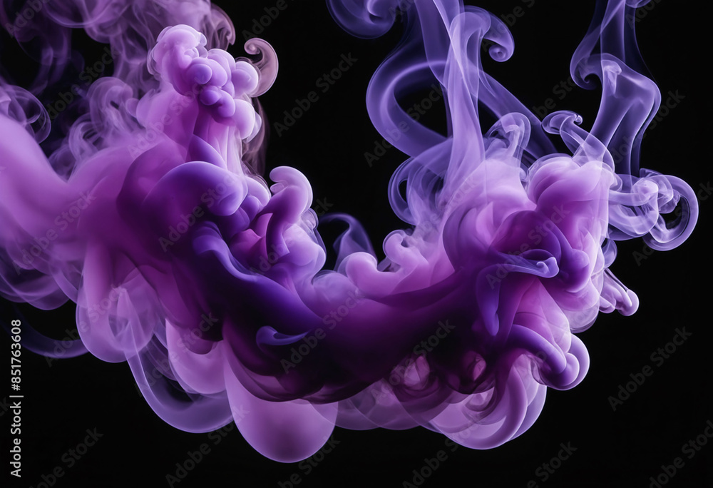 Purple smoke on black Purple smoke on black