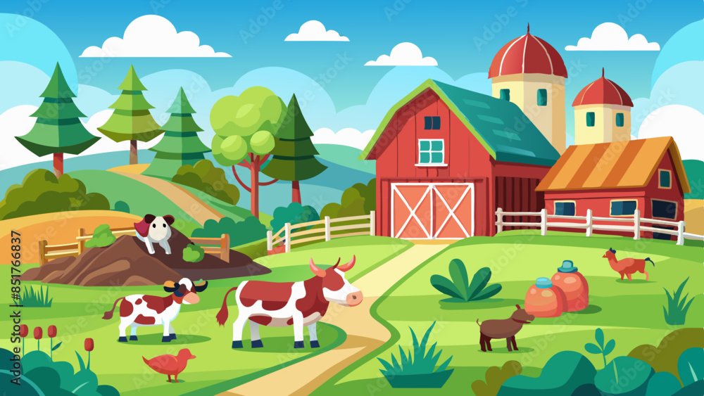 make-a-farm-whit-cows make-a-farm-whit-cows