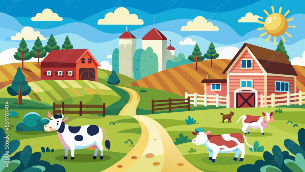 make-a-farm-whit-cows make-a-farm-whit-cows