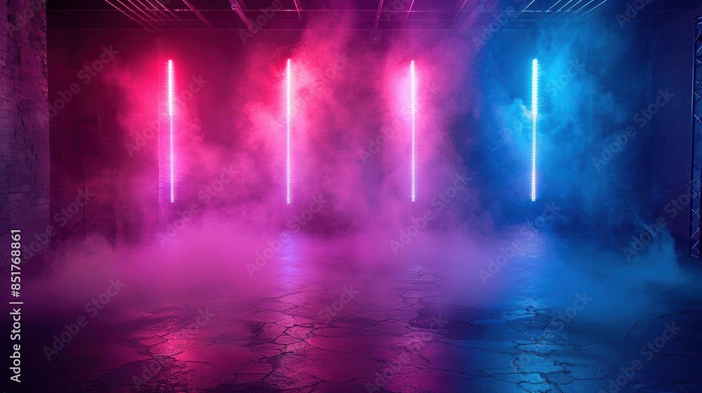 custom made wallpaper toronto digitalA dark stage setup with a moody background in shades of dark blue