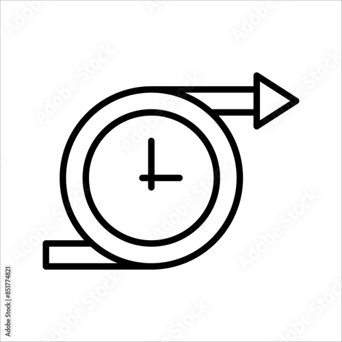 Long term icon, clock sign, vector illustration on white background, EPS 10.