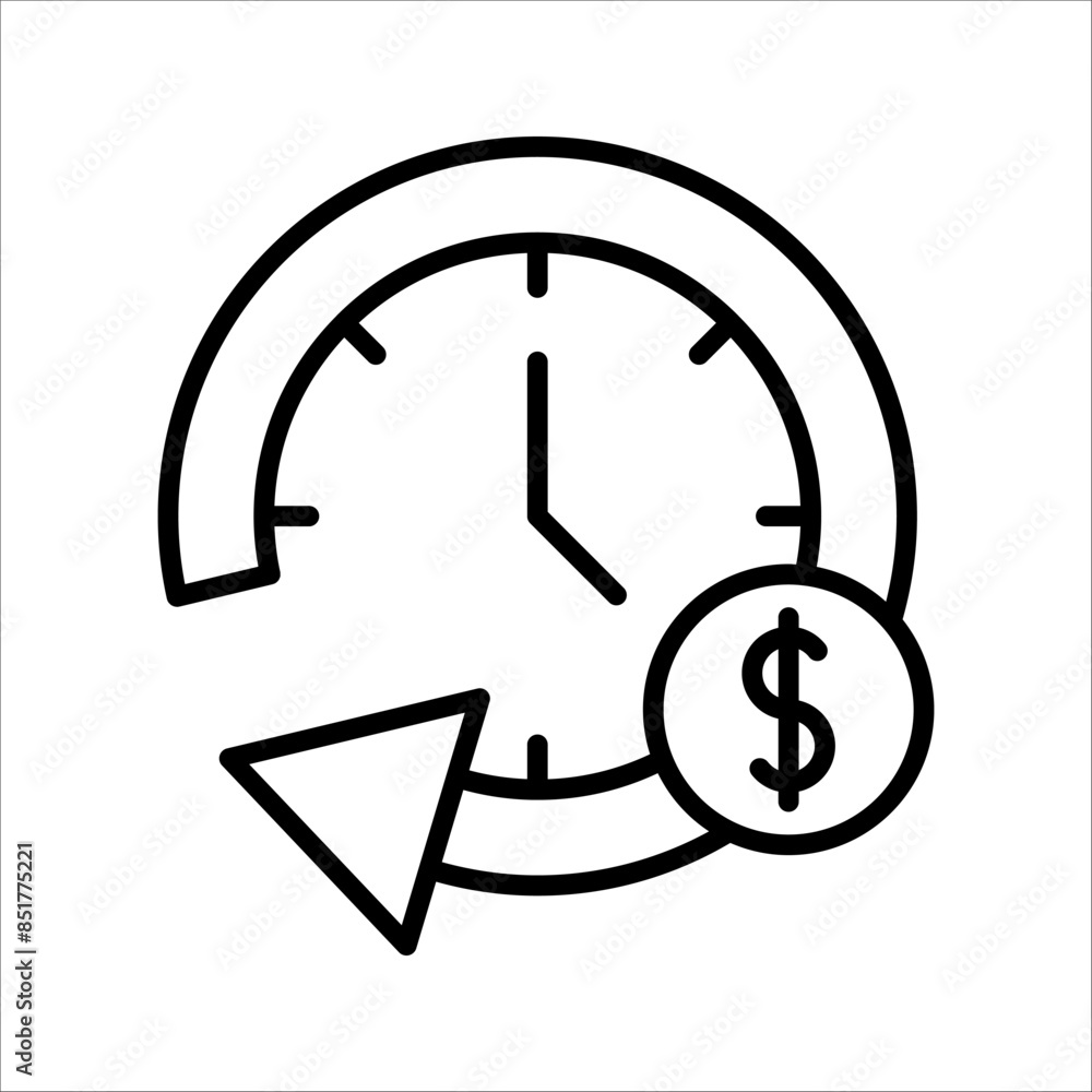 Long term icon, clock sign, vector illustration on white background, EPS 10. Long term icon, clock sign, vector illustration on white background, EPS 10.