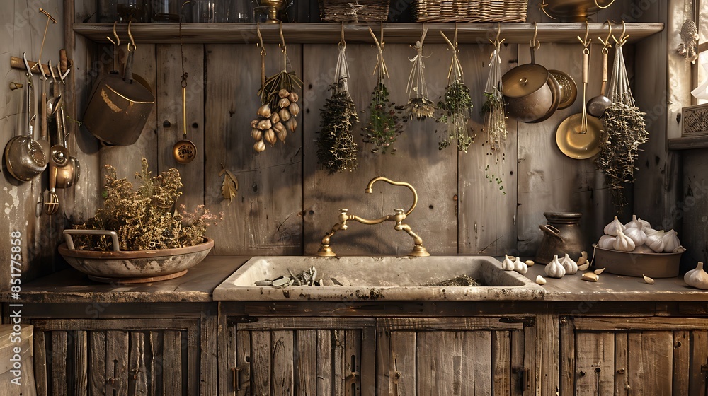 rustic kitchen with weathered wooden cabinets rustic kitchen with weathered wooden cabinets