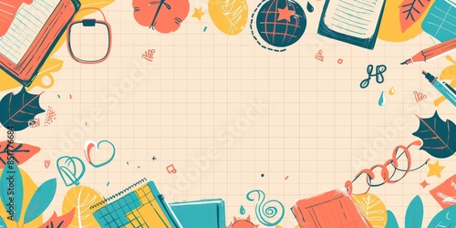 Vector illustration of Doodle cute for kid, Hand drawn set of cute doodles for decoration on white background,Funny Doodle Hand Drawn,Page for coloring.