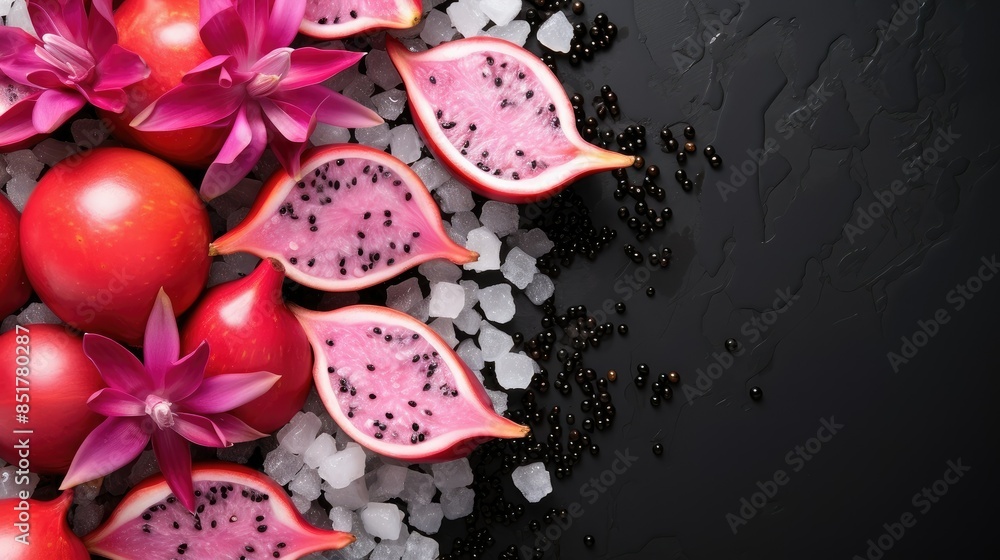 Pieces of dragon fruit cut with top view copy space --no people, text --chaos 10 --ar 16:9 --stylize 750 --v 5.2 Job ID: 82376175-3c48-4665-9799-5afd022a71b0 Pieces of dragon fruit cut with top view copy space --no people, text --chaos 10 --ar 16:9 --stylize 750 --v 5.2 Job ID: 82376175-3c48-4665-9799-5afd022a71b0