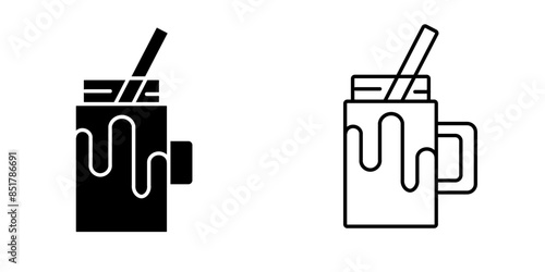 Smoothie icon on white background