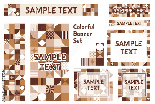 バナーセット_幾何学模様