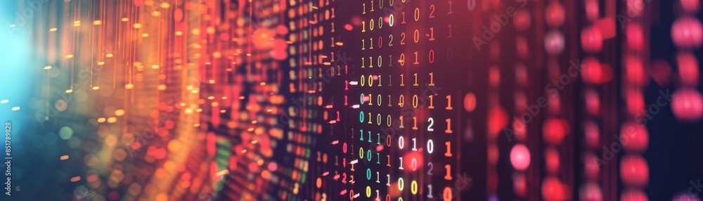 Abstract digital data visualization background with colorful light effects, representing data analytics and futuristic technology concepts. Abstract digital data visualization background with colorful light effects, representing data analytics and futuristic technology concepts.