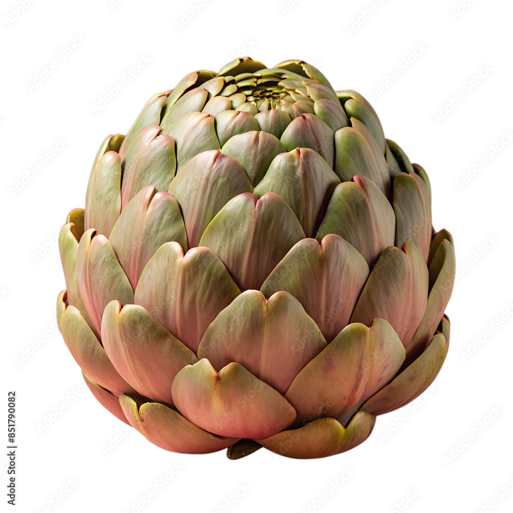 High-quality image of a single fresh artichoke with vibrant green and purple hues, isolated on a white background, perfect for healthy food concepts. High-quality image of a single fresh artichoke with vibrant green and purple hues, isolated on a white background, perfect for healthy food concepts.