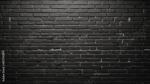 Black brick wall texture background. dark background with the concept of bricks on the wall