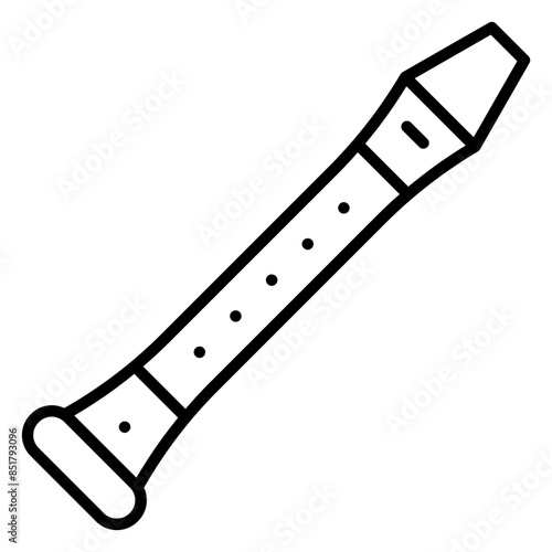 Flute icon. outline icon
