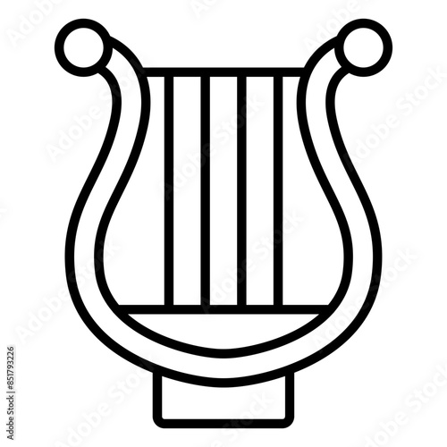 Lyre icon. outline icon
