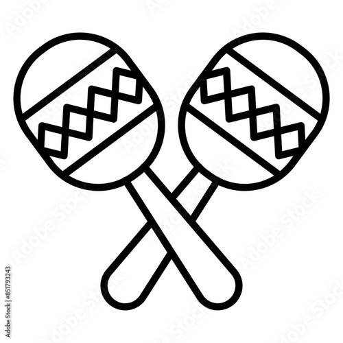 Maracas icon. outline icon