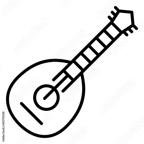 Mandolin icon. outline icon