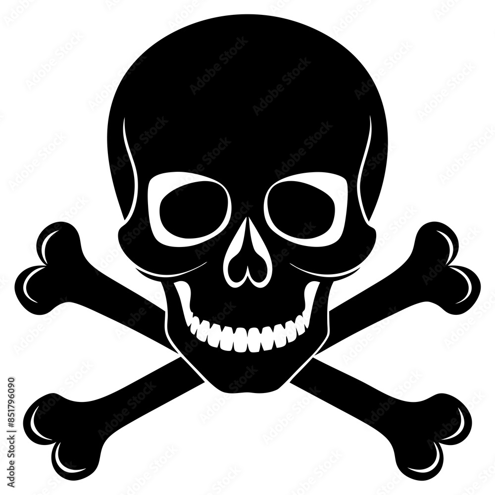 silhouette-of-skull-and-bones-on-white-background silhouette-of-skull-and-bones-on-white-background