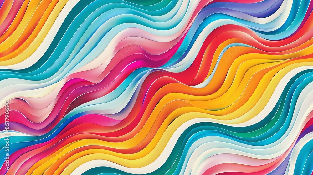 Wavy line design with vibrant, eye-catching colors Wavy line design with vibrant, eye-catching colors