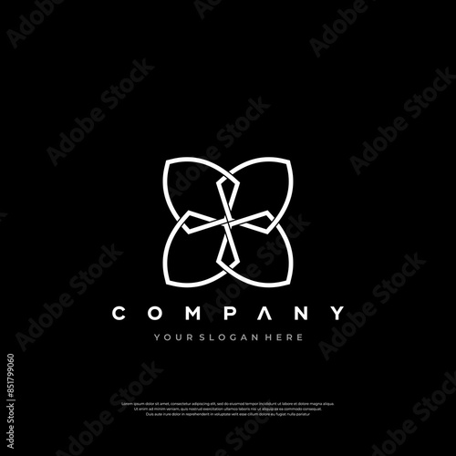 cross logo, Christianity symbol of Jesus Christ. Natural black and white brush strokes with Circle Design Template