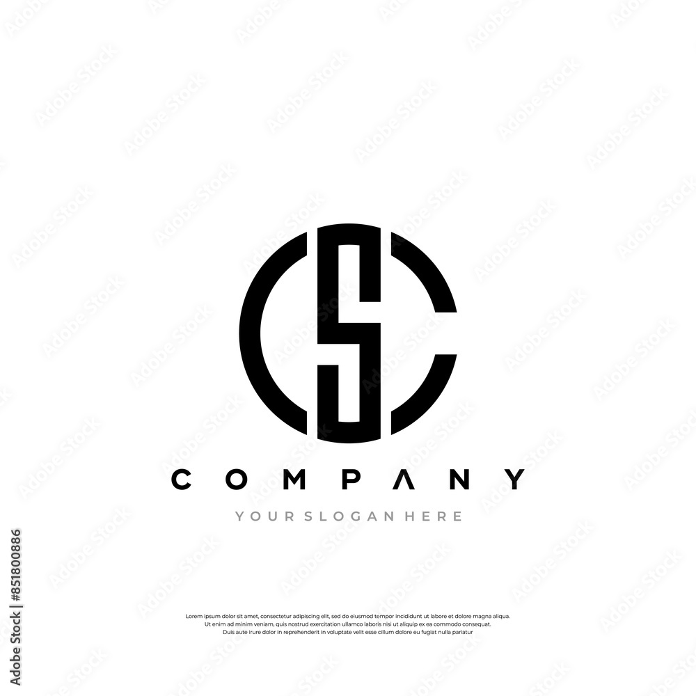 Obraz premium Initial letter CS logo vector