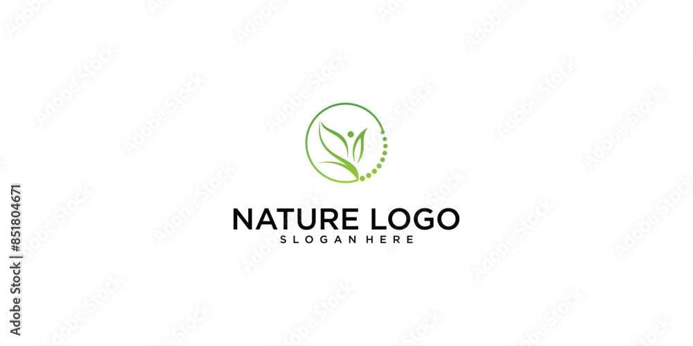Creative nature logo design with modern concept , premium vector Creative nature logo design with modern concept , premium vector