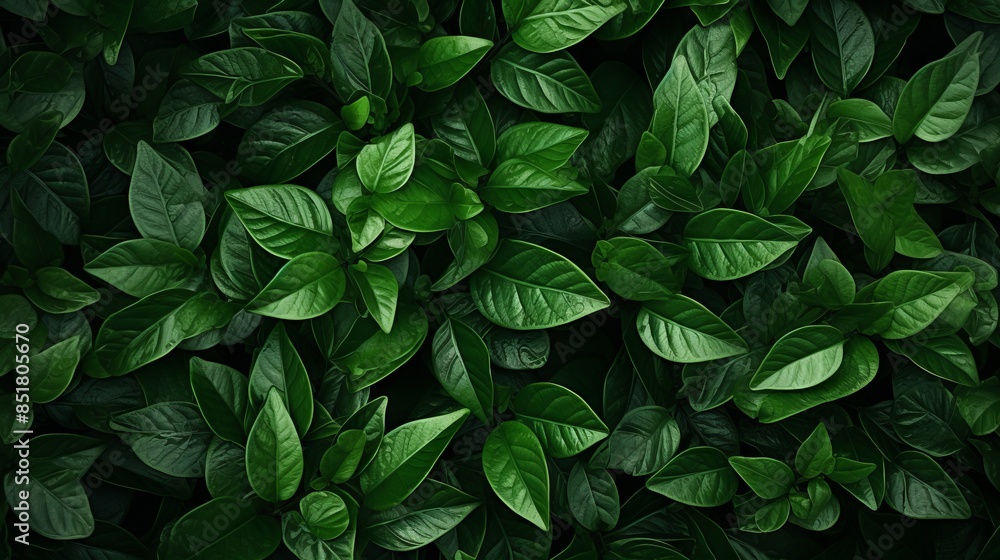 A vibrant array of tropical leaves and flowers background A vibrant array of tropical leaves and flowers background