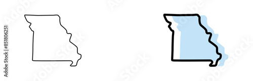 missouri map, missouri vector, missouri outline, missouri