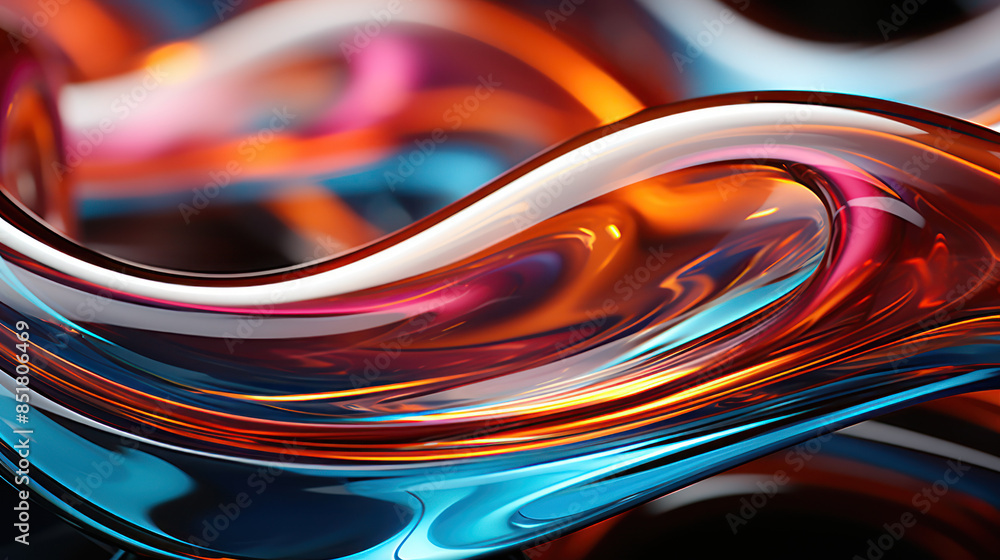 Liquid Abstract Composition with Vibrant Pantone Colors Liquid Abstract Composition with Vibrant Pantone Colors