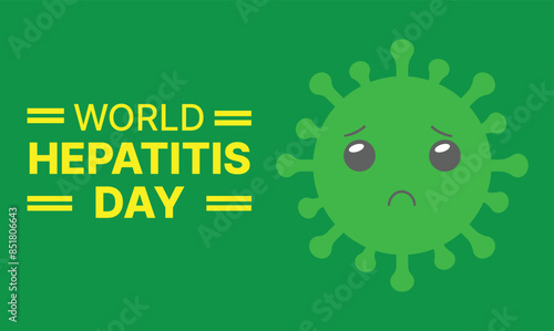 happy world hepatitis day background template use for card vector design, with minimalist and modern concept, cover, backdrop, heart, lung, international