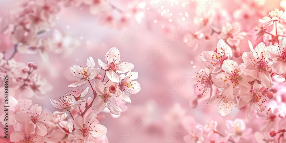 Delicate Pink Blossoms in Springtime