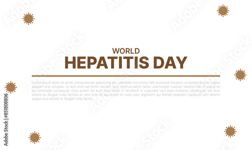 happy world hepatitis day background template use for card vector design, with minimalist and modern concept, cover, backdrop, heart, lung, international