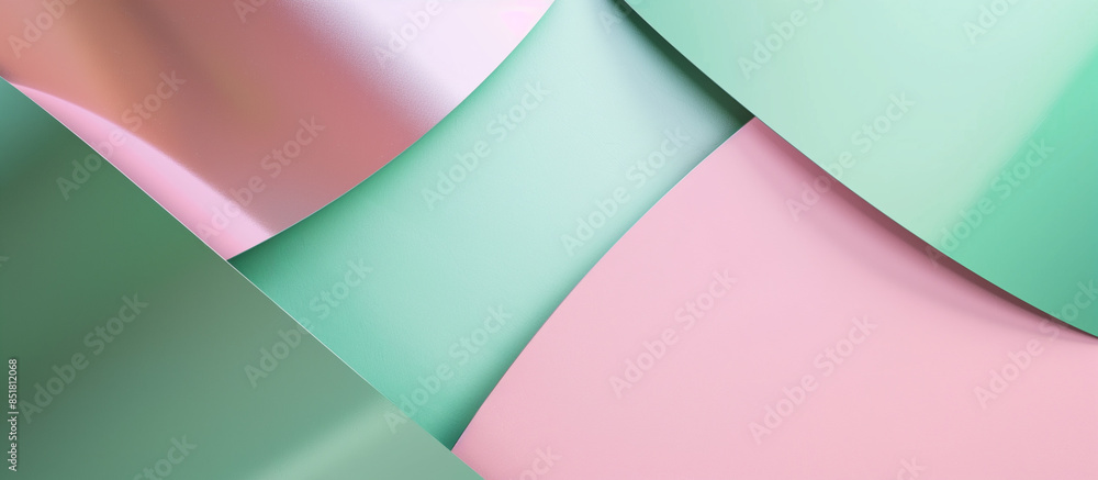 abstract metal chrome texture with empty space in pink and green banner background abstract metal chrome texture with empty space in pink and green banner background